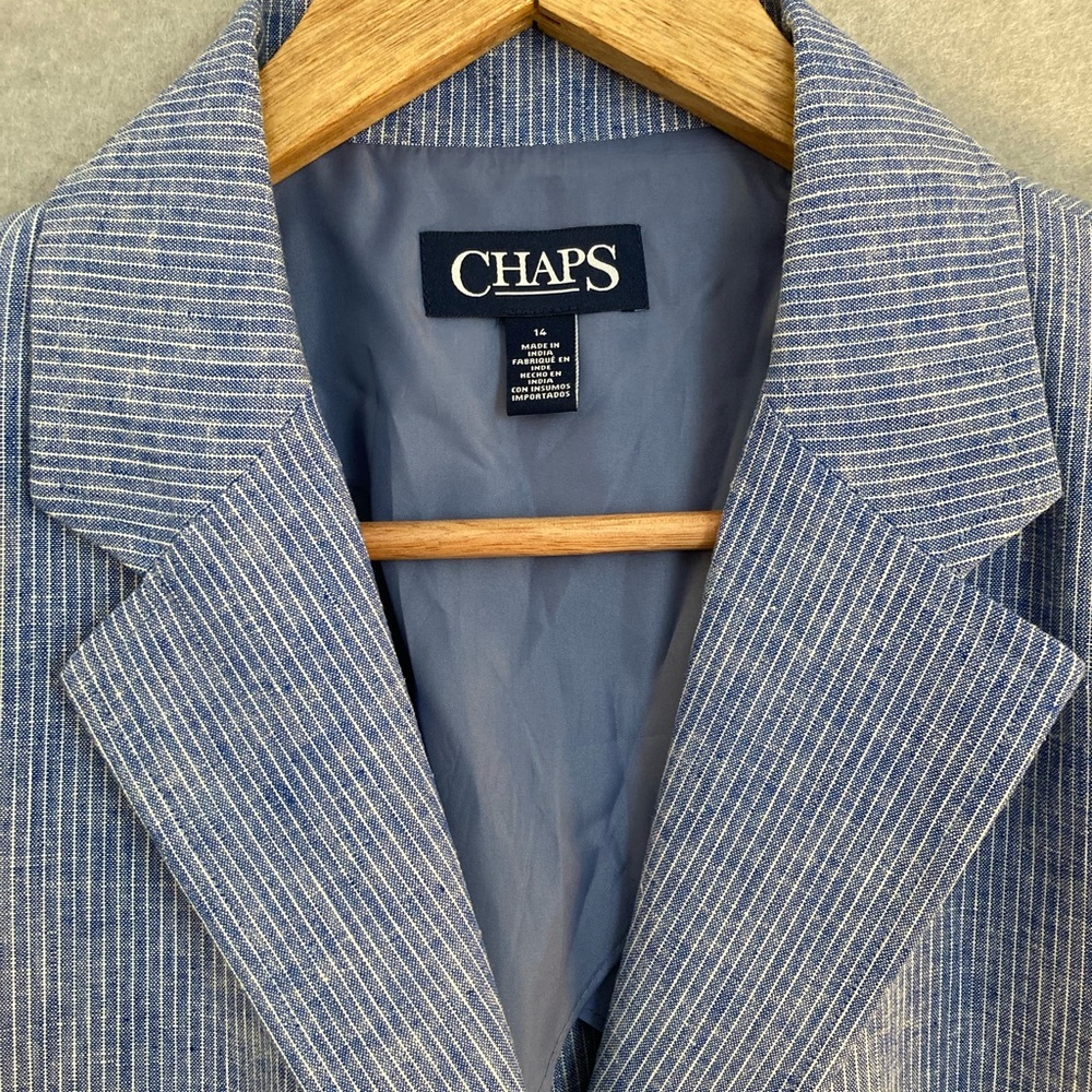 Chaps Blue Striped Blazer - Picture 3 of 3